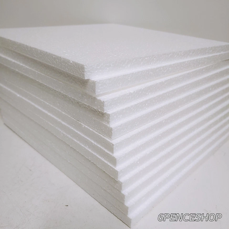 lote de hojas de espuma de polietileno de 12 pulgadas: 12" x 12" x 1/2" cantidad 12 para paquete hágalo usted mismo Foto 1 de 4