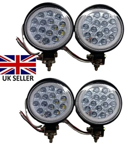 Classic Car White Set Of 4 Driving Spot & Fog Lamps For Austin MG Triumph - Picture 1 of 5