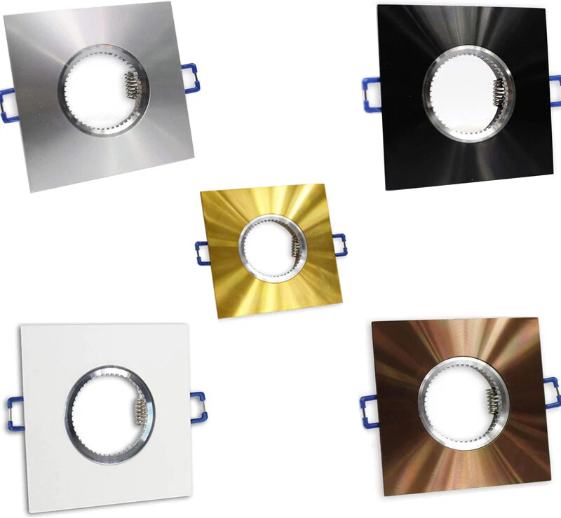 Kit 10 portafaretti quadrato supporto per faretti a soffitto 60mm vari colori  - Immagine 1 di 1