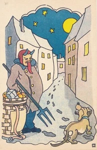 Motiv - Karte Krampus mit Dreizack und Hund (7219) - Imagen 1 de 2
