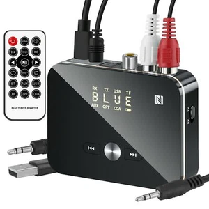 NFC Wireless Bluetooth 5.0 Audio Transmitter Empfänger HiFi Musik Adapter AUX!) - Bild 1 von 12