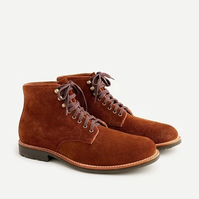 Botas J.Crew Kenton biqueira lisa camurça tamanho 8 marrom novas na caixa - Imagem 1 de 4