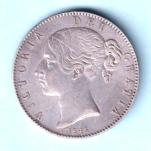 Great Britain. 1845 Young Head - Crown.. Trace Lustre - gVF.. Cinquefoil stops - Picture 1 of 2