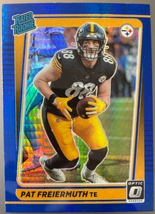 2021 Panini Donruss Optic #232 Pat Freiermuth Rated Rookie Blue Hyper Prizm