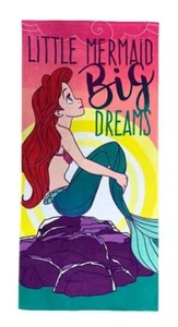 NWT Disney Ariel The Little Mermaid Dream Big Girls Kids Beach Pool Swim Towel - Picture 1 of 3