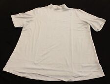 Ellos Women's Mock Neck Short Sleeve Everyday Tee Shirt AK1 White Large 