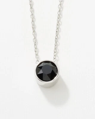 💎Colgante de cristal de piedra táctil negro rodio 15-18” nuevo estado Foto 1 de 4