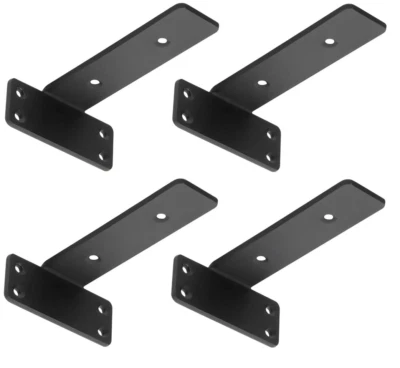 4x Regalwinkel Stahl Regalträger Wandwinkel Anschrauben schwarz Winkel Set Regal - Bild 1 von 3