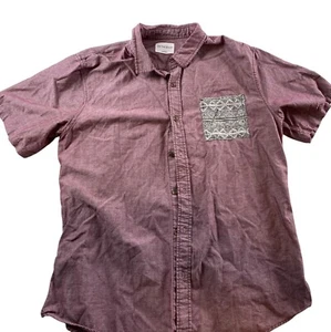 On The Byas Mens Shirt XL Short Sleeve Southwestern Aztec Pocket - Picture 1 of 6