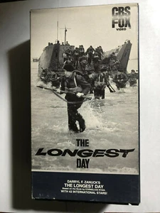 THE LONGEST DAY JOHN WAYNE, ROBERT MITCHUM, HENRY FONDA 2 TAPE SET VHS 1986 CBS - Picture 1 of 3