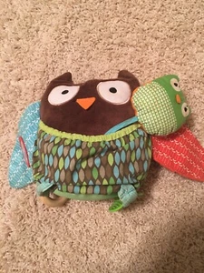 Skip Hop Hug & Hide Mom & Baby Owl Crinkle Fleece Wings Chimes Baby Toy Sweet - Picture 1 of 5
