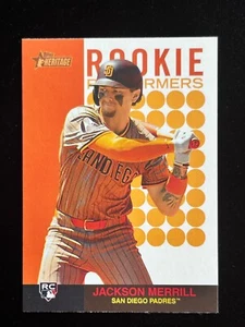 2024 Topps Heritage - JACKSON MERRILL #RP-7 - Rookie Performers - PADRES (RC) - Picture 1 of 2