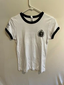 Jack Daniels White Black Ringer Birthday Graphic T-Shirt Size Medium Crew Neck - Picture 1 of 4