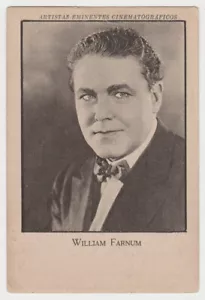 Tarjeta coleccionable William Farnum 1920 estrella de cine grande stock de papel ESPAÑA Jaime Boix - Imagen 1 de 2