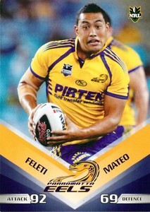 ✺New✺ 2010 PARRAMATTA EELS NRL Card FELETI MATEO Daily Telegraph