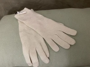 NEU Macy's Charter Club 100 % KASCHMIR 2-LAGIG Elfenbein/Creme Handschuhe GESCHENK üppiger Luxus - Bild 1 von 4