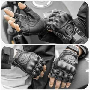 Motorcycle Gloves Breathable Summer Motorcycle Half Gloves Shockproof Cycling - Picture 1 of 21