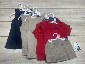 8pc. U.S. Polo Assn. Jumper Dresses Scooter Polo Shirts Size 4T Navy Khaki Red - Picture 1 of 6