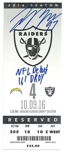 Joey Bosa Autographed NFL Debut Ticket 16 DROY 10/9/16 SD Chargers ! JSA W - Picture 1 of 2