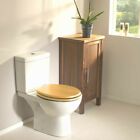 18" Mdf Universal Bathroom Wc Toilet Seat Easy Fit With Fittings Wooden Pine