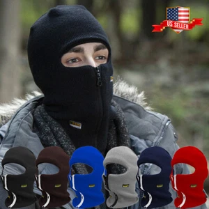 Máscara con cremallera marca EE. UU. sombrero cálido pasamontañas caza bicicleta bicicleta ciclismo gorra deportiva! - Imagen 1 de 16