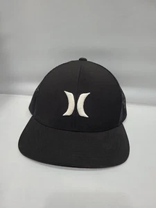 Hurley Flat Snapback Hat Adjustable Black The Classics - Picture 1 of 3