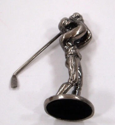 Metal Golf Chess Game Piece Replacement 1 oz each Golfer Swinging Club Figure - Image 1 of 4