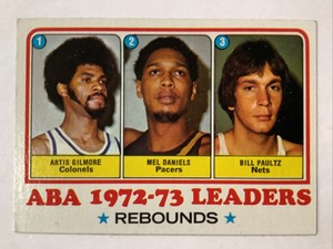 1973-74 TOPPS BASKETBALL  ABA 1972-73 REBOUNDS LEADERS   #238  Artis Gilmore NM