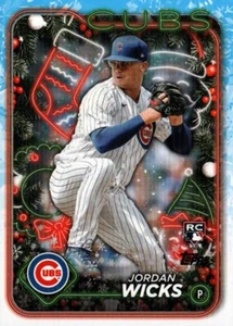 2024 Topps Holiday #H38 - Jordan Wicks RC - Chicago Cubs  24-389 - Picture 1 of 2