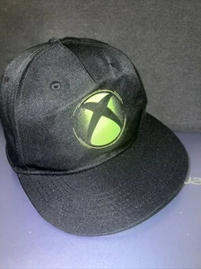Sombrero Microsoft Xbox SnapBack factura plana impresión térmica negro/verde diseño de jugador - Imagen 1 de 7