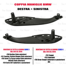 PAIR RIGHT + LEFT internal handles for BMW 3 Series / 4 [2012/2019] - BLACK