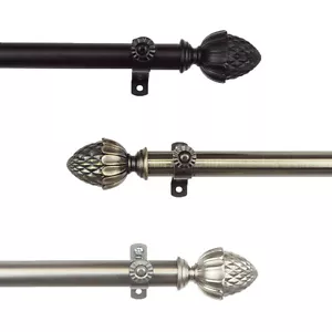 Kernel 3/4” Adjustable Window Drapery Curtain Rod 18"-170" (5 sizes, 3 colors) - Picture 1 of 7