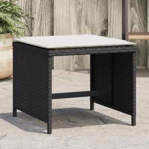 Patio Stool Black, Cream white vidaXL - Picture 1 of 11