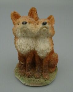 Vintage Miniature Foxes Figurine 1 1/2"