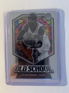 2019 2020 NBA Panini Mosaic Allen Iverson Old School Card #14 HOF spedizione gratuita - Foto 1 di 2