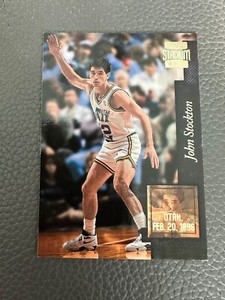 1996-97 Stadium Club Golden Moments Utah Jazz Basketball Card #GM2 John Stockton
