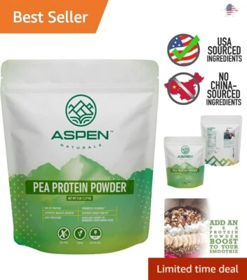 5 lb Plant-Based Pea Protein Powder - Unflavored - Gluten Free - Non-GMO Vegan - Image 1 of 4