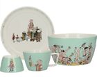  Ensemble petit-déjeuner en céramique empilable pour enfants Roald Dahl BFG turquoise (4 pièces)