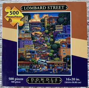 Rompecabezas de arte popular Dowdle LOMBARD STREET 500 piezas 16x20 - NUEVO - Imagen 1 de 10