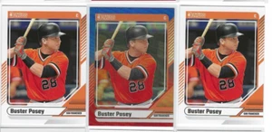 2024 Donruss #97 Buster Posey Giants base & Red Blue Foil 3 card lot - Picture 1 of 1