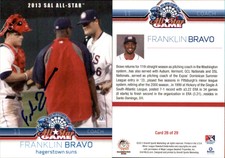 Franklin Bravo Signed 2013 Brandt South Atlantic  North Division All-Stars #28