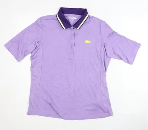 Lacoste Sport Women's Purple Polo Shirt Size 14 - Picture 1 of 12