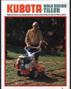 Folleto folleto KUBOTA Walk Behind Tiller piezas opcionales accesorios - Imagen 1 de 1