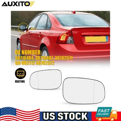 Espejo retrovisor térmico izquierdo derecho repuesto cristal para Volvo C30 C70 S40 S60 2007-2013 Foto 1 de 4