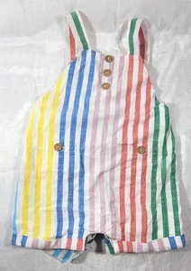Boden Baby Regenbogen gestreifter Overall Strampler Shorts - Größe 12-18 Monate - Bild 1 von 3