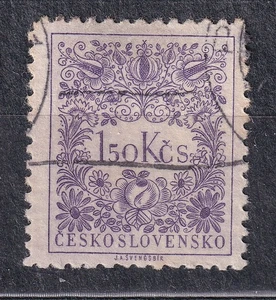 CZECHOSLOVAKIA 1954 SC#J90 USED 1,50K st.. Postage Due Stamp, Perf. 12 1/2 - Picture 1 of 1
