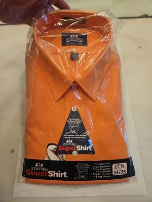 👕Súper Camisa De Colección JC Penny Stafford Sin Arrugas Botón Flor de Melocotón🍑 Foto 1 de 4