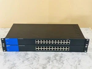 2-LINKSYS LGS124-LGS124P 24 PORT GIGABIT ETHERNET NETWORK SWITCH (12 PORT PoE) - Picture 1 of 7