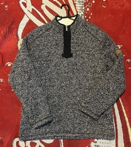 Pullover ORVIS 1/4 cremallera para hombre talla grande gris jaspeado polar - Imagen 1 de 9