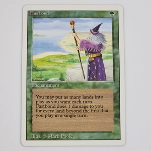 Fastbond MTG Unlimited Card LP Condition Green Enchantment Magic The Gathering - Picture 1 of 2